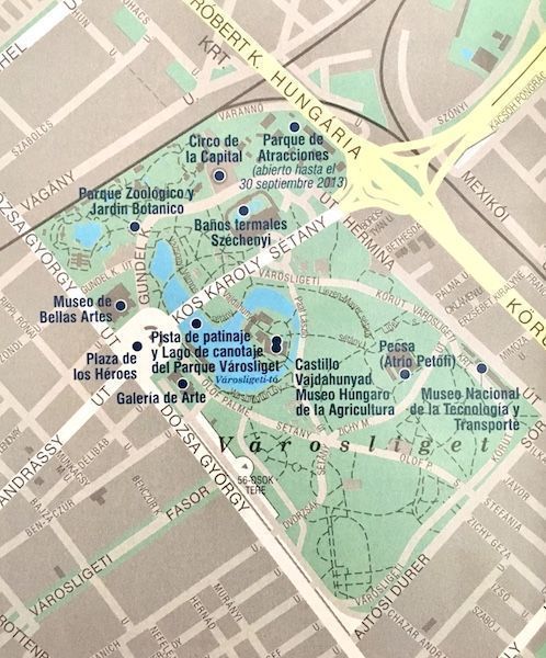 Parque Varosliget plano