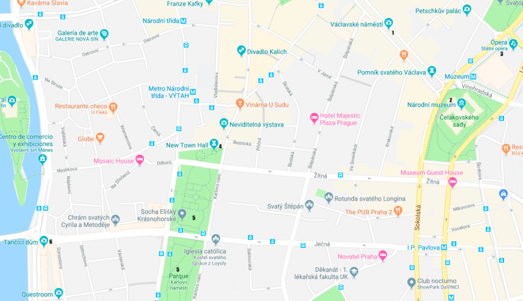 Mapa Praga