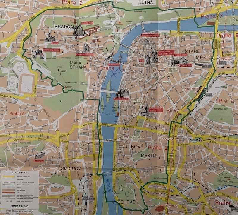 Plano ciudad praga