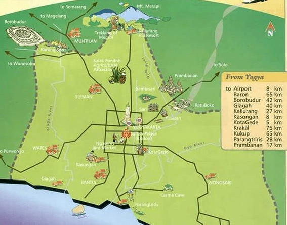 Plano alrededores Jogja