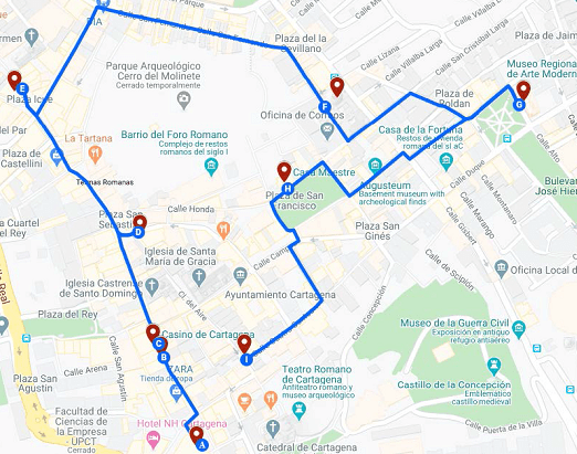 MAPA CARTAGENA MODERNISTA