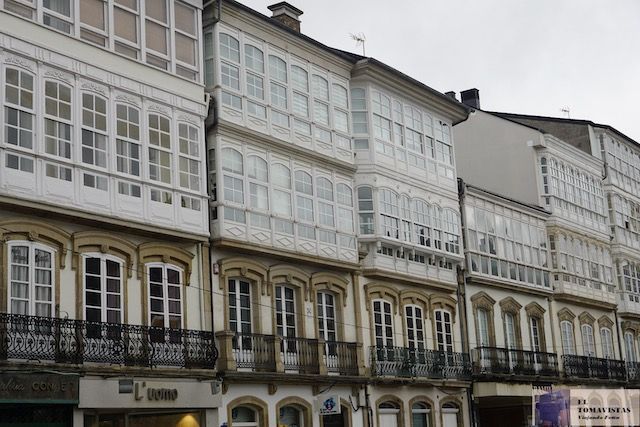 Casas con galerías de la calle San Marcos de Lugo