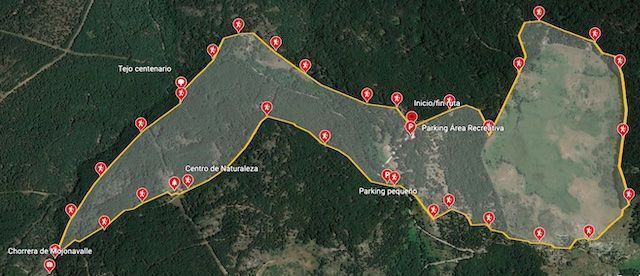 Plano ruta Pto. Canencia y Chorrera Mojonavalle
