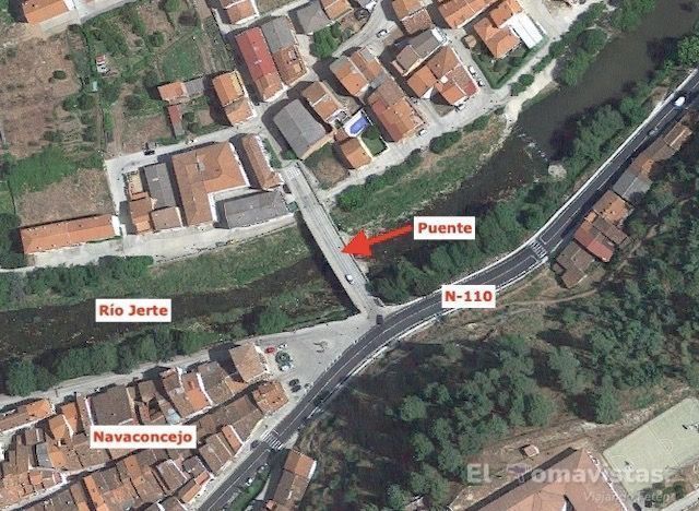 Mapa para llegar al inicio de la ruta de las Cascadas de las Nogaledas