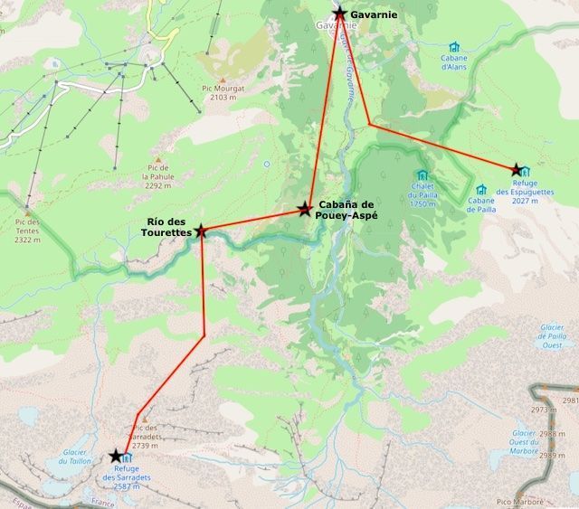 Etapa refugio Sarradets - Gavarnie - Refugio Espuguettes