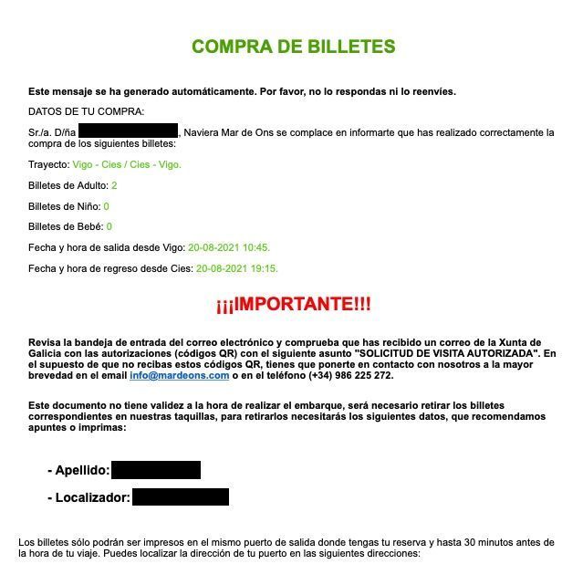 Compra billetes para las Islas Cíes