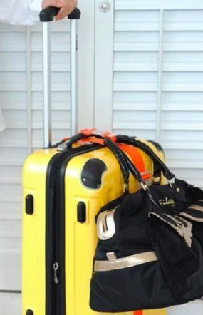 Correa de botón ajustable para transporte auxiliar