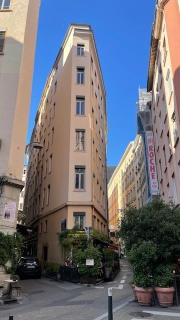 Esquina de Rue du Garet y Rue Giuseppe Verdi, de las mejores calles para comer en Lyon