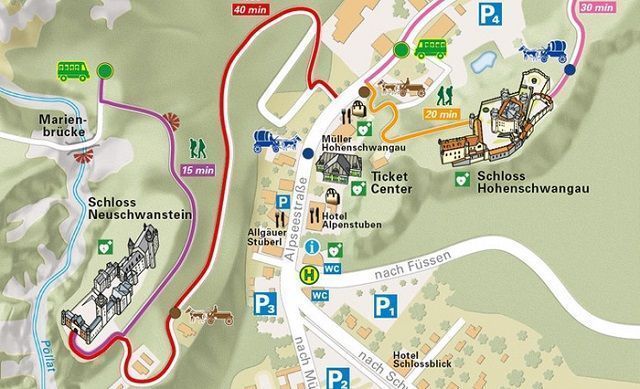 Plano de transportes Castillo de Rey Loco