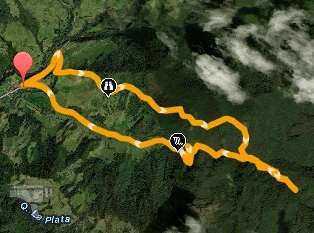Mapa de nuestra ruta sacado de la app Wikiloc