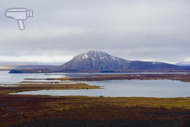 Imagen del lago Myvatn desde el cráter Hverfjall