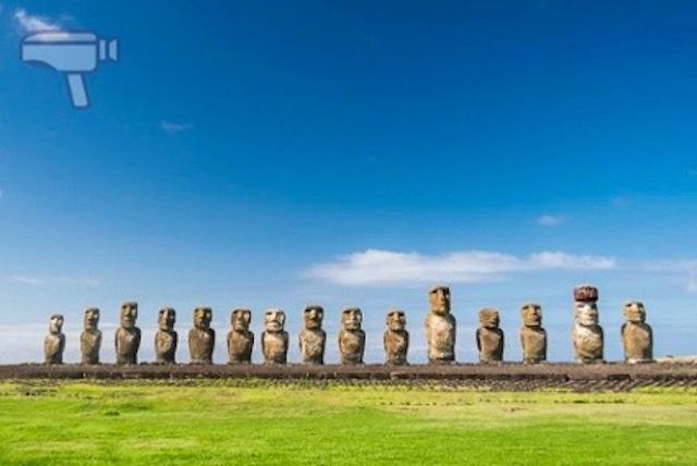 Moais en la Isla de Pascua