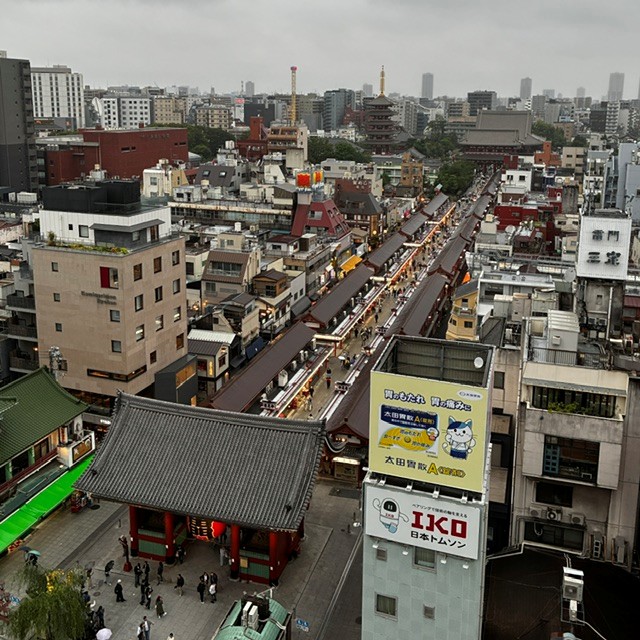 Vistas de Asakusa desde la terraza del Centro de Información Turística de Asakusa, Tokio