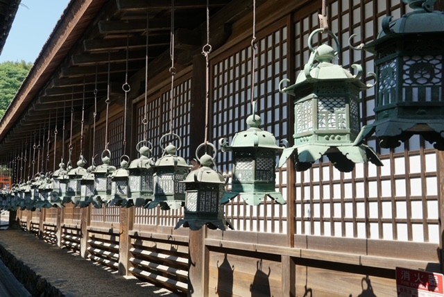 Faroles de bronce del Santuario Kasuga Taisha en Nara